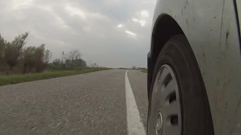 Car crossing the bridge Видео 45889079