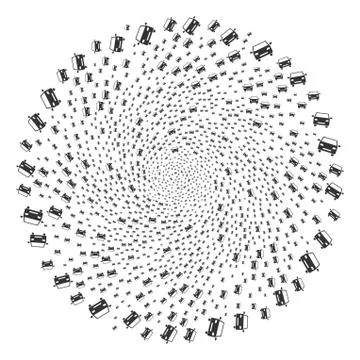 Car Curl Exploding Globula Illustrazione stock