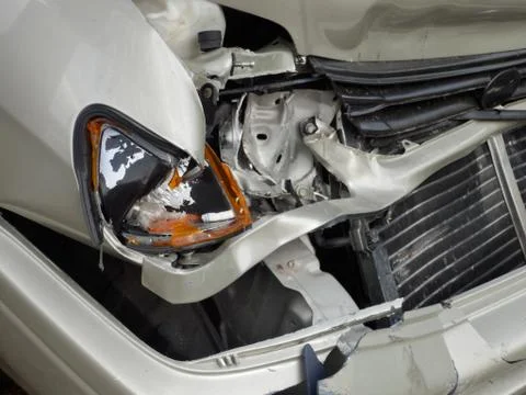 Car damage by accident Stock Photos