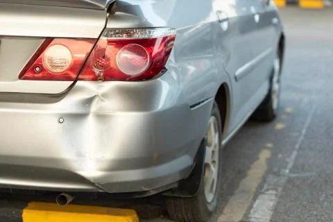 Car damaged in an accident. Stock Photos