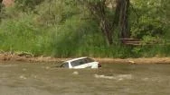Car Damaged By Flood Stock Footage