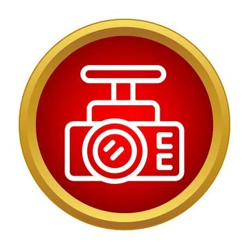 Car dash cam digital video recorder icon Stock Illustration