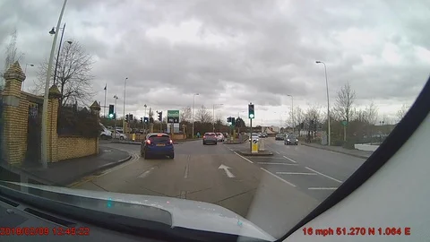 Car dash cam footage Stock Footage 85852483