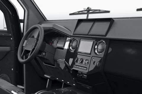 Car dashboard black plastic, close view Stock Illustration