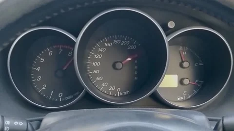 Car dashboard with broken sensors Stock Footage 146689095
