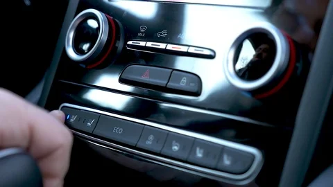 Car dashboard of the car put on of heated seat Stock Footage 85367908