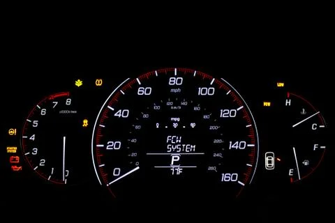 Car dashboard closeup Stock Photos