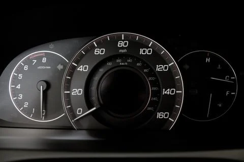 Car dashboard closeup Stock Photos