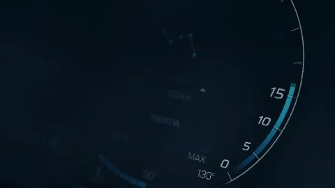 Car dashboard digital display showing engine RPM changing Stock Footage 340077974