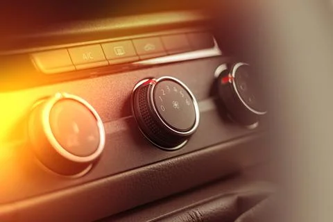 Car. the dashboard. engine coolant temperature indicator. close-up. Stock Photos