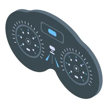 Car dashboard icon, isometric style 스톡 일러스트