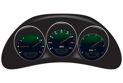 Car dashboard Stock Illustration