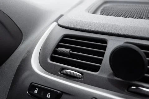 Car dashboard inside, interior details Stock Photos