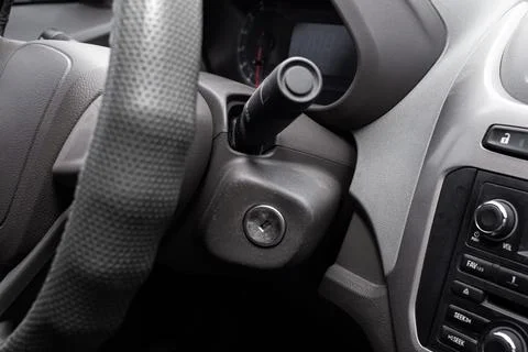 Car dashboard inside, interior details Stock Photos