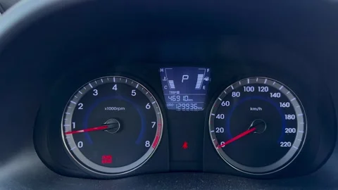 Car-dashboard-instrument-cluster Stock Footage 340359265