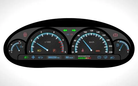 Car Dashboard Isolated Illustrazione stock