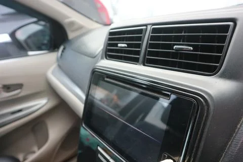 Car Dashboard with Multimedia System Stock Photos