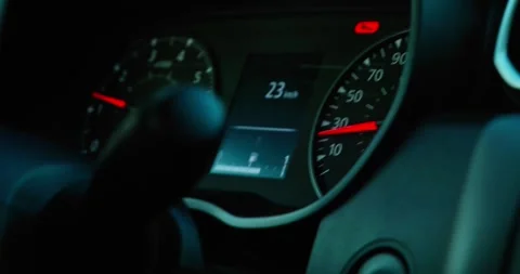 Car Dashboard at Night 1 Stock Footage 314449224
