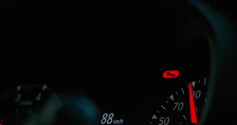 Car Dashboard at Night 2 Video stock 314449275