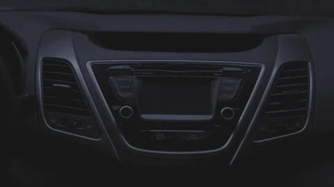 Car dashboard at night Stock Footage 208881566
