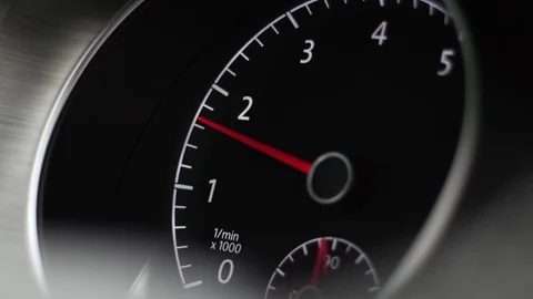 Car dashboard, rev counter Stock Footage 74603862
