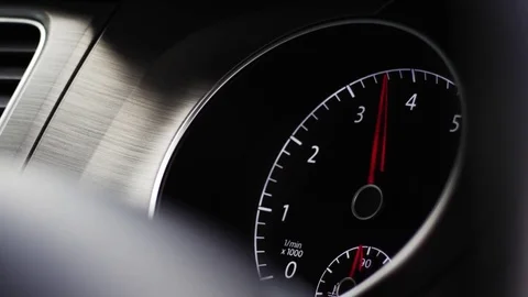 Car dashboard, rev counter Stock Footage 74629463