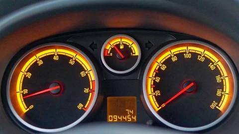 Car dashboard speed Stock Photos