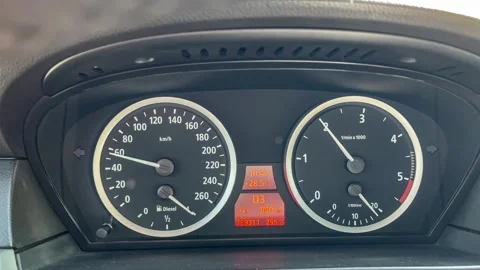 Car Dashboard with Speedometer Stock Footage 282894936