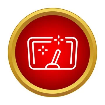 Car dashboard speedometer icon with clean fresh effect Stock Illustration