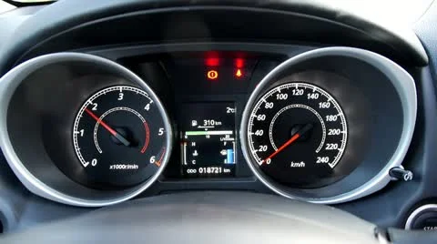 Car dashboard tachometer Stock Footage 21099592