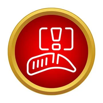 Car dashboard warning icon showing general alert 스톡 일러스트