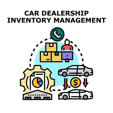 Car dealership inventory management optimizing sales process 스톡 일러스트