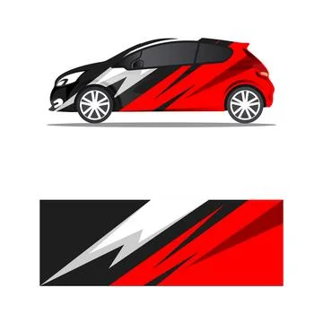 Car decal sticker design vector kit. Abstract background graphics for vehic.. Stockillustratie