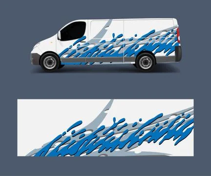 Car decal van designs . Wrap designs template vector. Stock Illustration