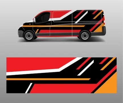 Car decal van designs . Wrap designs template vector. Stock Illustration