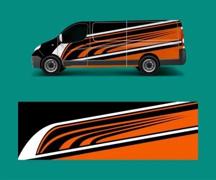 Car decal van designs . Wrap designs template vector. Stock Illustration