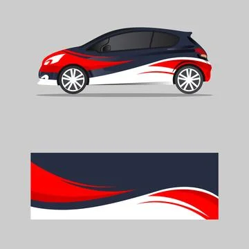 Car decal wrap design vector Illustrazione stock