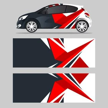Car decal wrap design vector Stock-Illustration