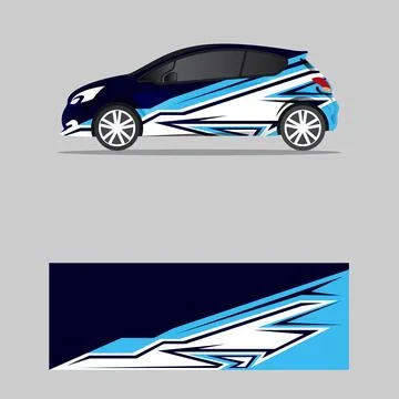 Car decal wrap design vector Stock Illustration
