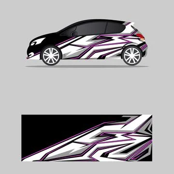 Car decal wrap design vector Illustrazione stock