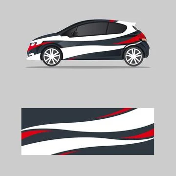 Car decal wrap design vector Stock Illustration