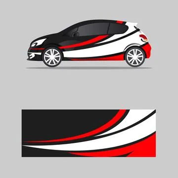 Car decal wrap design vector Stock Illustration