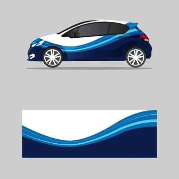 Car decal wrap design vector Stock Illustration