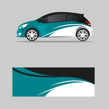 Car decal wrap design vector Illustrazione stock
