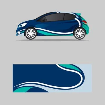 Car decal wrap design vector Stock-Illustration