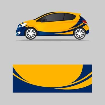 Car decal wrap design vector Stock Illustration