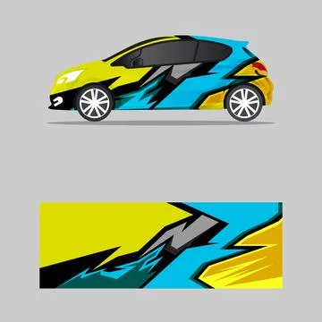 Car decal wrap design vector Illustrazione stock