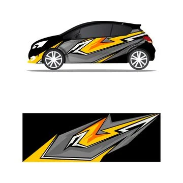 Car decal wrap design vector Illustrazione stock