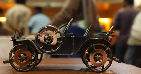 Car Decorative piece on a table Stock Footage 288634227