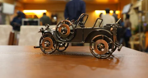 Car Decorative piece on a table Stock Footage 288634336